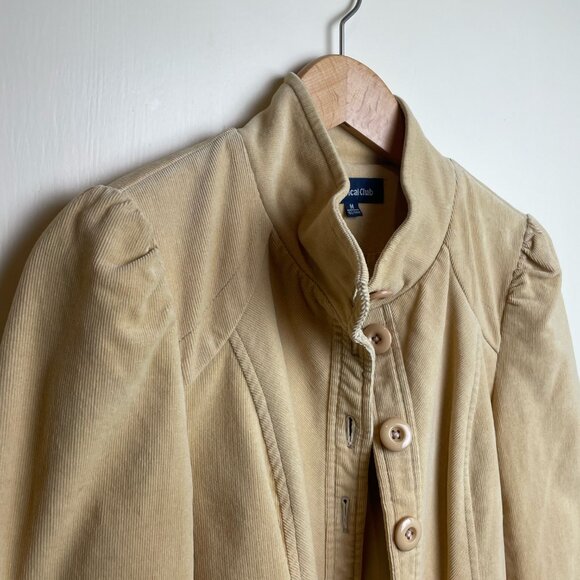 Vertical club Butter Yellow y2k Jacket Large Buttons Size Medium - Picture 7 of 9